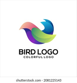 Bird Logo Colorful Gradient Abstract