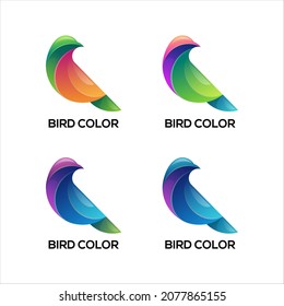 Bird Logo Colorful Gradient Template