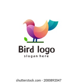 Bird Logo Colorful Illustration Gradient