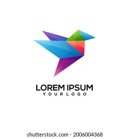 Vogel-Logo, bunter Illustrationsvektor