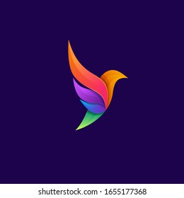 Bird logo colorful vector illustration