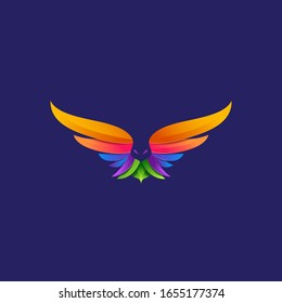 Bird logo colorful vector illustration