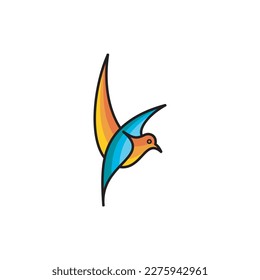  Bird Logo Colorfull Design Illustration