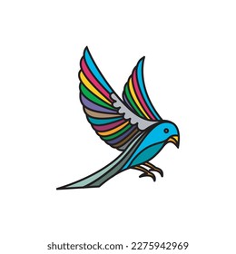  Bird Logo Colorfull Design Illustration