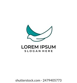 Bird logo with a combination of leaf symbols