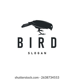 bird logo concept animal design flying freely in the sky hummingbird silhouette with a simple, cool, modern design illustration of a brand symbol template for a business product or poster template