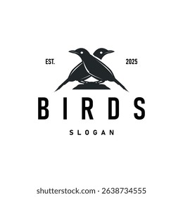 bird logo concept animal design flying freely in the sky hummingbird silhouette with a simple, cool, modern design illustration of a brand symbol template for a business product or poster template
