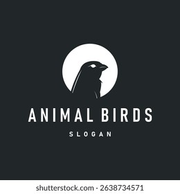 bird logo concept animal design flying freely in the sky hummingbird silhouette with a simple, cool, modern design illustration of a brand symbol template for a business product or poster template