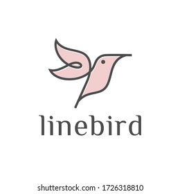 bird logo concept inspiration with line design style, vector illustration template