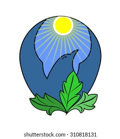 Bird - logo. / The logo is contained harmony of nature.