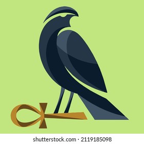 Bird logo with cool color combination