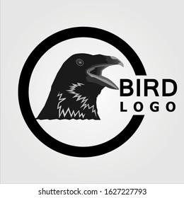 bird logo crow emblems vector design illustration