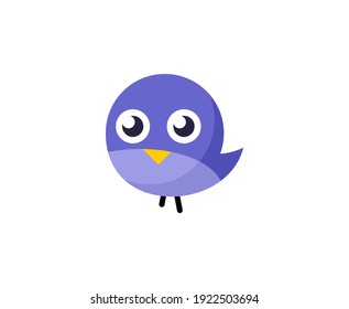 Bird logo cute small vector 