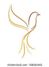 
bird logo, decorative vector image of the poultry