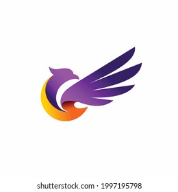 Bird logo design with abstract concept