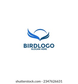 Bird logo design abstract, Flying Bird logo vector template