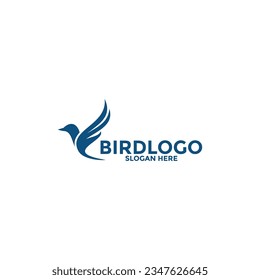 Bird logo design abstract, Flying Bird logo vector template