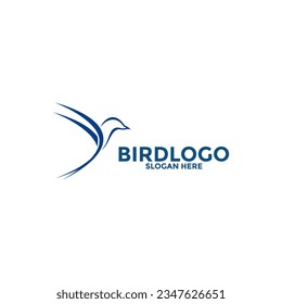 Bird logo design abstract, Flying Bird logo vector template