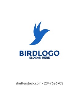 Resumen del diseño del logotipo de aves, plantilla vectorial del logotipo Flying Bird