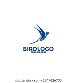 Bird logo design abstract, Flying Bird logo vector template