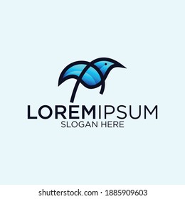 ilustración vectorial abstracta del diseño del logotipo de pájaro