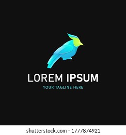 Bird Logo Design. Animal Logo Gradient Style