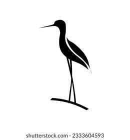 Design-Kunst für Vogel-Logo auf weißem Hintergrund