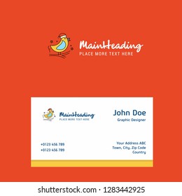 Bird  logo Design with business card template. Elegant corporate identity. - Vector