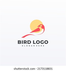 Bird logo design with cartoon style