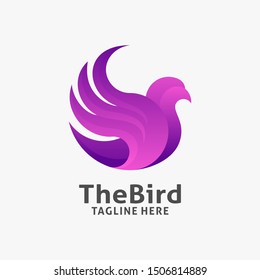 Bird logo design in circle concept
