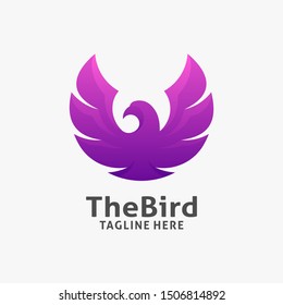 Bird logo design in circle concept