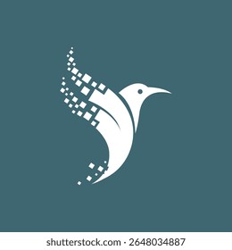  Diseño del logotipo del pájaro. Vector plano del logotipo del color