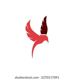 diseño del logotipo de pájaro. logo de un pájaro volador de colores.