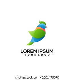 Bird logo design colorful vector
