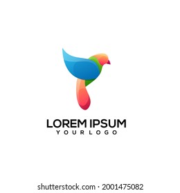 Bird logo design colorful vector