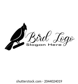 bird logo design concept begroud white and bird black