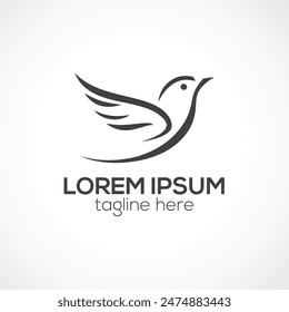 A bird logo design concept isolated vector template illustration