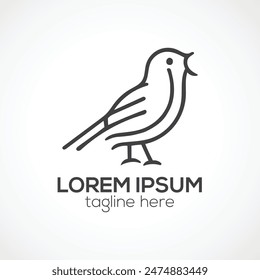 A bird logo design concept isolated vector template illustration