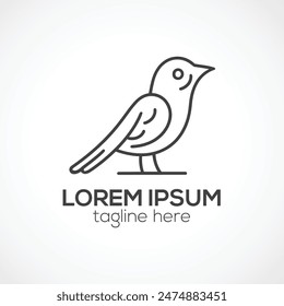 A bird logo design concept isolated vector template illustration