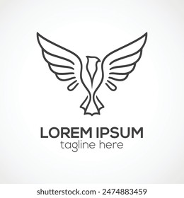 A bird logo design concept isolated vector template illustration