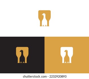 los pasos de diseño del logotipo de pájaro
