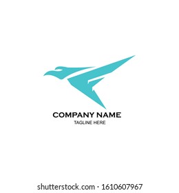 Bird Logo Design, filled flat sign for mobile concept and web design. Bird paper simple solid icon. Symbol, logo illustration.