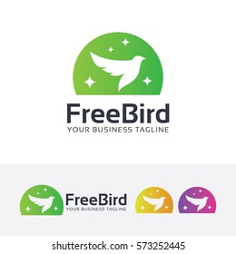 Bird logo design. Flying bird, Animal logo concept. Vector logo template