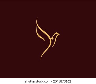 Bird Logo Design, Flying Bird vector logo. Luxury bird, eagle, hawk, vector line logotype design
