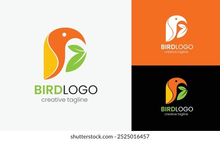 Bird Logo Design fully editable vector template