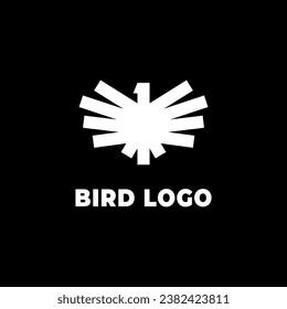 Logo-Design für Vögel. Design des geometrischen Vogels-Logos. professionelles Logo für Vögel. Abstraktes Design des Wings Bird Logos.