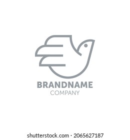bird logo design with geometry