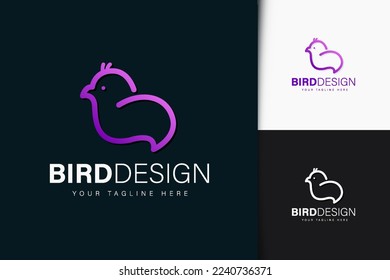 Bird logo design with gradient