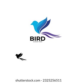 bird logo design logo gradient colorful