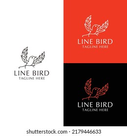 Bird logo design icon template